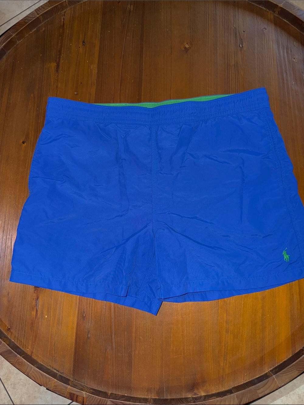 Polo by Ralph Lauren Bright Blue Swim Trunks with Green Pony